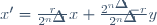 x'=\frac{r}{2^{n-1}}x+\frac{2^{n-1}-r}{2^{n-1}}y