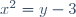 x^2=y-3
