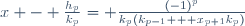 x - \frac{h_p}{k_p}= \frac{(-1)^p}{k_p(k_{p-1} + x_{p+1}k_p)}