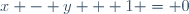 x - y + 1 = 0