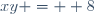 xy =  8