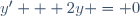 y' + 2y = 0