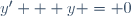 y' + y = 0