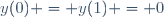 y(0) = y(1) = 0