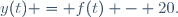 y(t) = f(t) - 20.