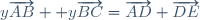 y\overrightarrow{AB}+ y\overrightarrow{BC}=\overrightarrow{AD}+\overrightarrow{DE}