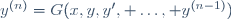 y^{(n)}=G(x,y,y', \dots, y^{(n-1)})