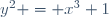 y^2 = x^3+1