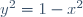 y^2=1-x^2