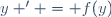 y ' = f(y)