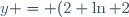 y = (2 \ln 2)x - \dfrac{4}{\text{e}} + 1
