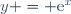 y = \text{e}^x