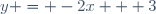 y = -2x + 3