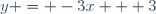 y = -3x + 3