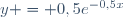 y = 0,5e^{-0,5x}