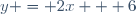 y = 2x + 6