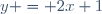 y = 2x+1