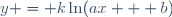 y = k\ln(ax + b)