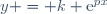 y = k \text{e}^{px}