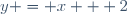y = x + 2