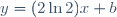 y=(2\ln2)x+b