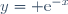 y={\rm e}^{-x}