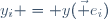 y_i = y(\vec e_i)