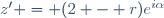 z' = (2 - r)e^{i\alpha}
