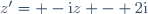 z'= -\text{i}z - 2\text{i}