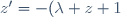 z'=-(\lambda z+1) \Longleftrightarrow u