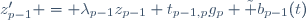 z'_{p-1} = \lambda_{p-1}z_{p-1}+t_{p-1,p}g_p+\tilde b_{p-1}(t)