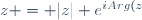 z = |z| e^{iArg(z)}