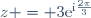 z = 3\text{e}^{\text{i}\frac{2\pi}{3}}