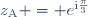 z_{\text{A}} = e^{\text{i}\frac{\pi}{3}}