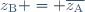 z_{\text{B}} = \overline{z_{\text{A}}}