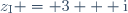 z_{\text{I}} = 3 + \text{i}