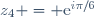 z_4 = \text{e}^{i\pi/6}
