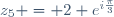 z_5 = 2 e^{i\frac{\pi}{3}}