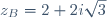 z_B=2+2i\sqrt{3}