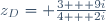 z_D	= \frac{3 + 9i}{4 + 2i}