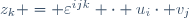 z_k = \varepsilon^{ijk} \cdot u_i\cdot v_j