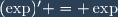 (\exp)' = \exp