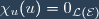 \chi_u(u)=0_{\cal{L}(E)}
