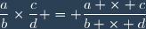 \dfrac{a}{b}\times\dfrac{c}{d} = \dfrac{a \times c}{b \times d}