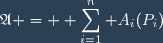 \mathfrak{A} = \displaystyle \sum_{i=1}^n A_i(P_i)