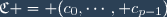 \mathfrak{C} = (c_0,\cdots, c_{p-1})