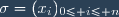 \sigma=(x_i)_{0\leq i\leq n}