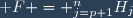 \textrm F = \Bigcap_{j=p+1}^nH_j