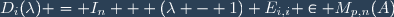 D_i(\lambda) = I_n + (\lambda - 1) E_{i,i} \in M_{p,n}(A)