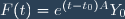 F(t)=e^{(t-t_0)A}Y_0